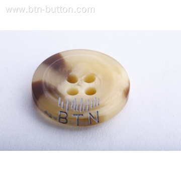 Imitation horn resin buttons for suits